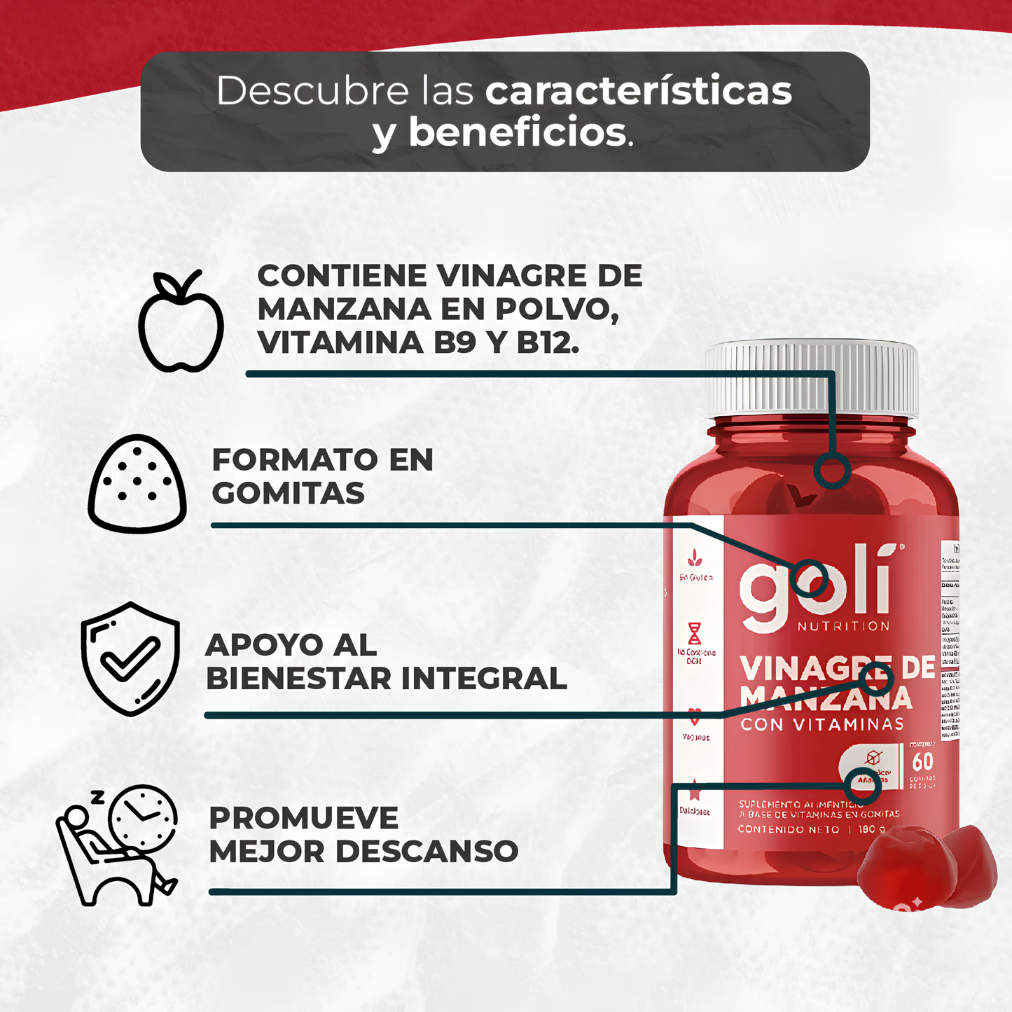 GOMAS GOLÍ NUTRICIÓN VINAGRE DE MANZANA